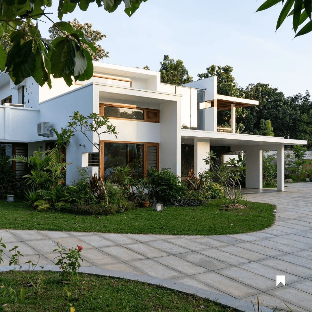 Modern house with garden